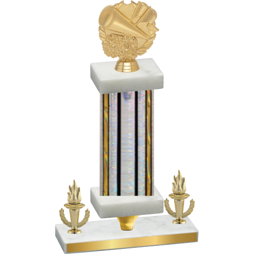 Premium Single Silver Glacier Victory Cheerleading Trophy