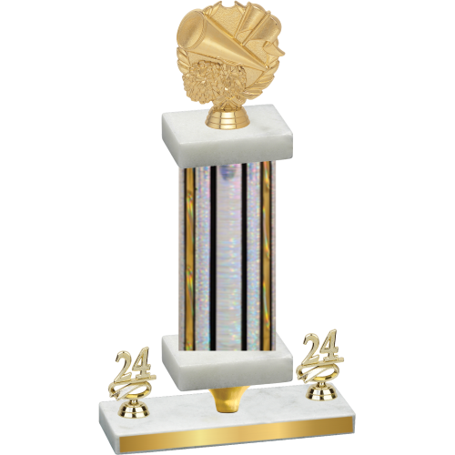 Premium Single Silver Glacier Year Cheerleading Trophy