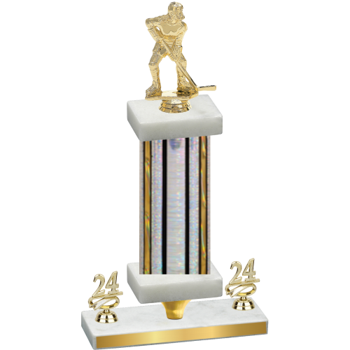 Premium Single Silver Glacier Year Hockey Trophy