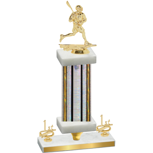 Premium Single Silver Glacier First Place Lacrosse Trophy