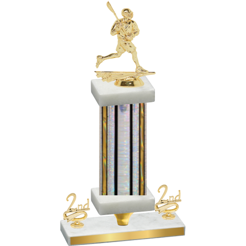 Premium Single Silver Glacier Second Place Lacrosse Trophy