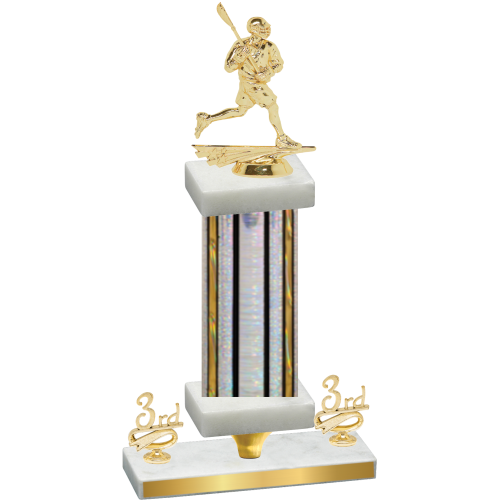 Premium Single Silver Glacier Third Place Lacrosse Trophy