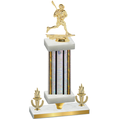 Premium Single Silver Glacier Victory Lacrosse Trophy