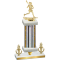 Premium Single Silver Glacier Victory Lacrosse Trophy