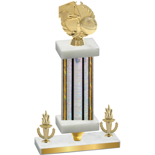 Premium Single Silver Glacier Victory Basketball Trophy