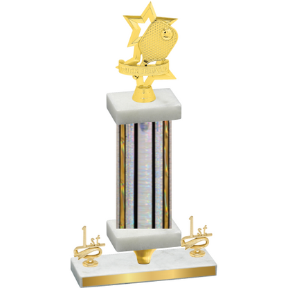 Premium Single Silver Glacier First Place Pickleball Trophy