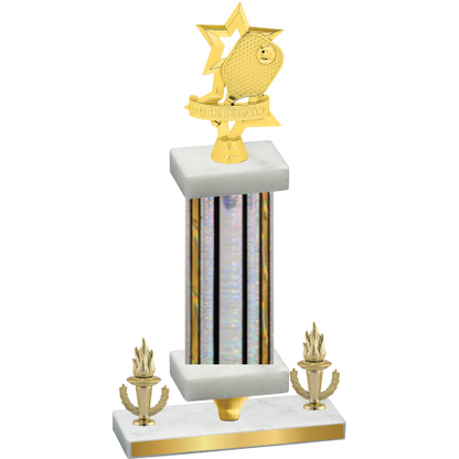 Premium Single Silver Glacier Victory Pickleball Trophy