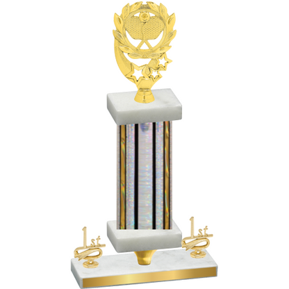 Premium Single Silver Glacier First Place Pickleball Trophy