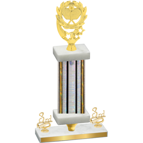 Premium Single Silver Glacier Third Place Pickleball Trophy