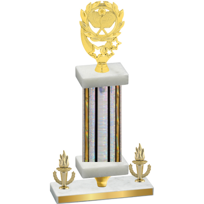 Premium Single Silver Glacier Victory Pickleball Trophy