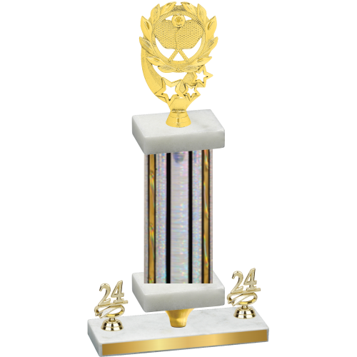 Premium Single Silver Glacier Year Pickleball Trophy