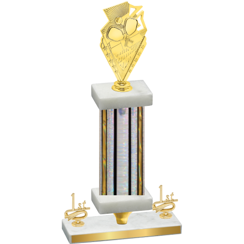 Premium Single Silver Glacier First Place Pickleball Trophy