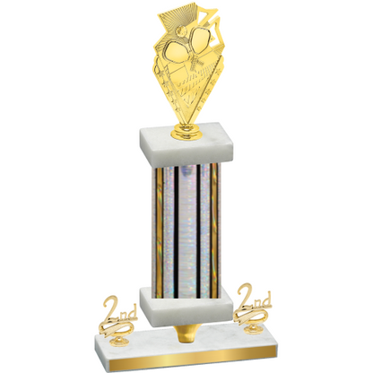 Premium Single Silver Glacier Second Place Pickleball Trophy