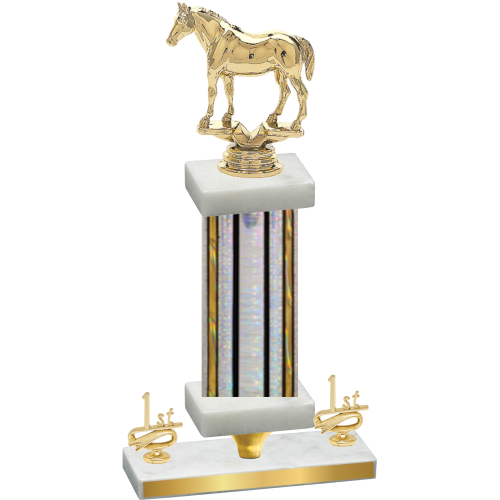 Premium Single Silver Glacier First Place Horses Trophy