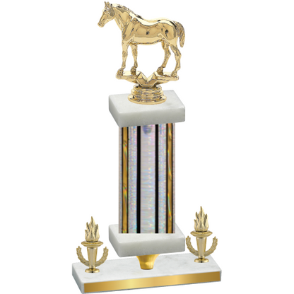 Premium Single Silver Glacier Victory Horses Trophy