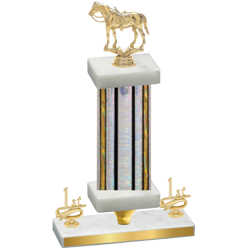 Premium Single Silver Glacier First Place Horses Trophy