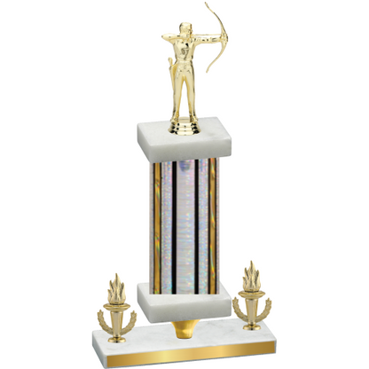 Premium Single Silver Glacier Victory Archery Trophy