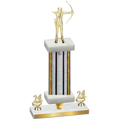 Premium Single Silver Glacier Year Archery Trophy