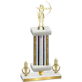 Premium Single Silver Glacier Victory Archery Trophy