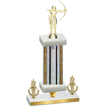 Premium Single Silver Glacier Victory Archery Trophy