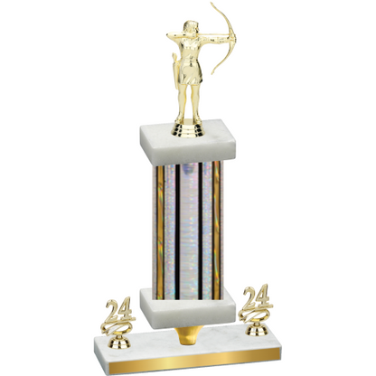 Premium Single Silver Glacier Year Archery Trophy