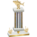 Premium Single Silver Glacier First Place Fishing Trophy
