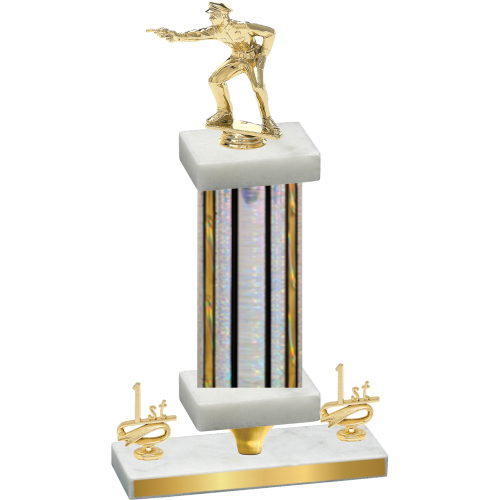 Premium Single Silver Glacier First Place Shooter Trophy