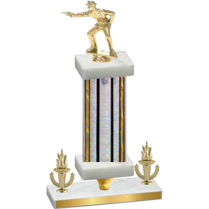 Premium Single Silver Glacier Victory Shooter Trophy