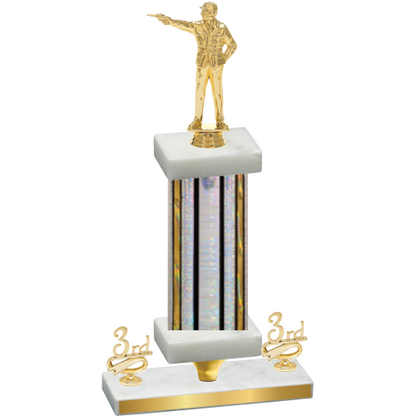 Premium Single Silver Glacier Third Place Shooter Trophy