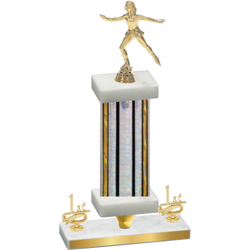 Premium Single Silver Glacier First Place Skater Trophy