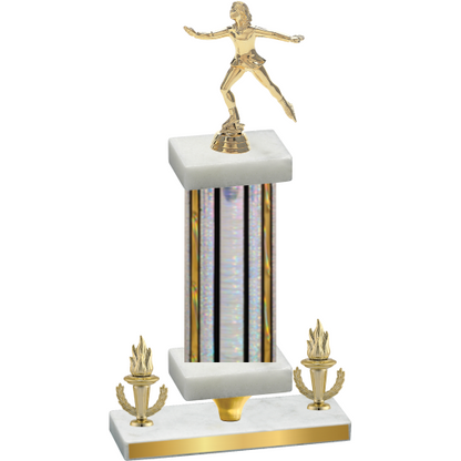 Premium Single Silver Glacier Victory Skater Trophy