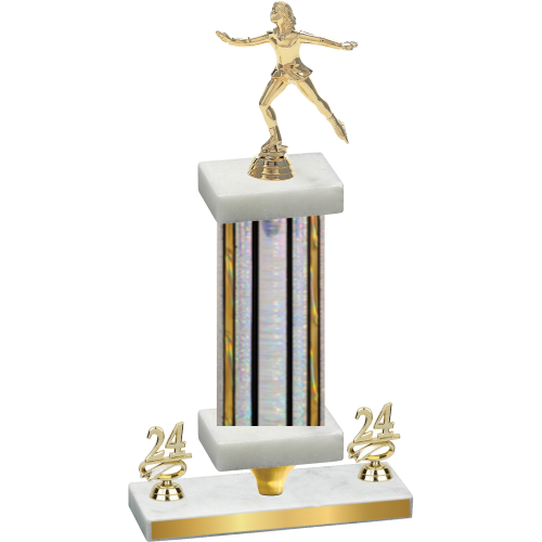 Premium Single Silver Glacier Year Skater Trophy