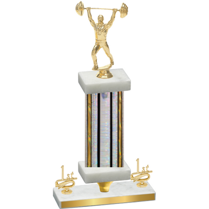 Premium Single Silver Glacier First Place Weights Trophy