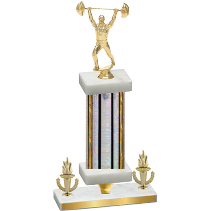 Premium Single Silver Glacier Victory Weights Trophy