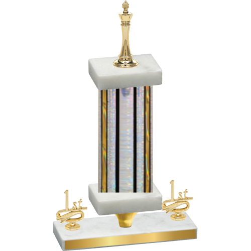 Premium Single Silver Glacier First Place Chess Trophy