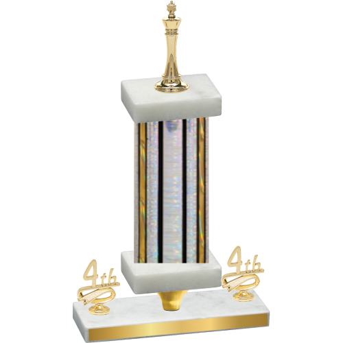 Premium Single Silver Glacier Fourth Place Chess Trophy