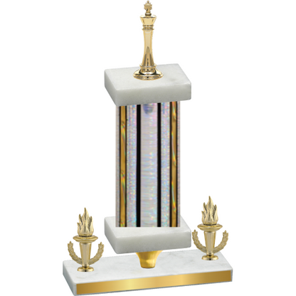 Premium Single Silver Glacier Victory Chess Trophy