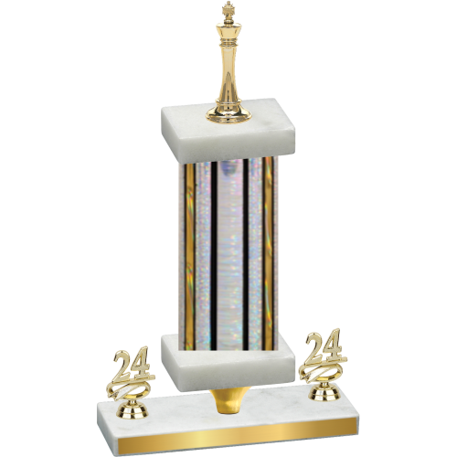 Premium Single Silver Glacier Year Chess Trophy