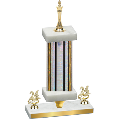 Premium Single Silver Glacier Year Chess Trophy