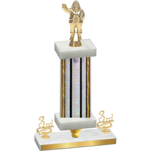 Premium Single Silver Glacier Third Place Holiday Trophy