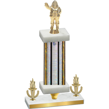 Premium Single Silver Glacier Victory Holiday Trophy