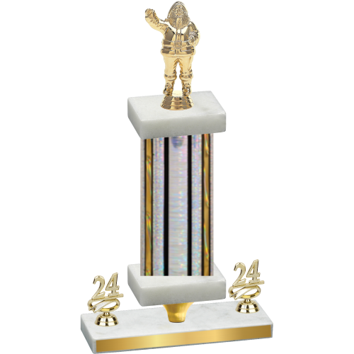 Premium Single Silver Glacier Year Holiday Trophy