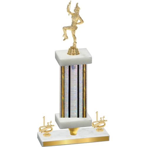 Premium Single Silver Glacier First Place Majorette Trophy