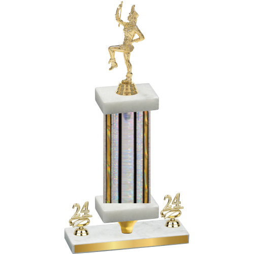 Premium Single Silver Glacier Year Majorette Trophy