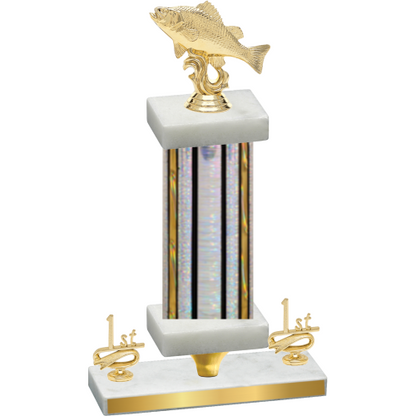 Premium Single Silver Glacier First Place Fishing Trophy