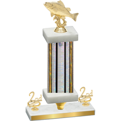 Premium Single Silver Glacier Second Place Fishing Trophy