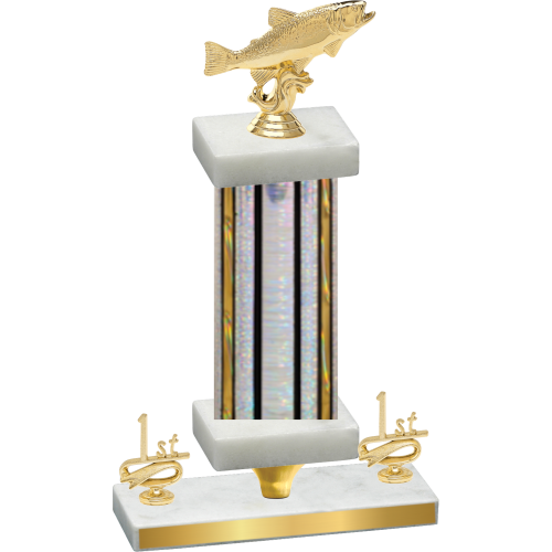 Premium Single Silver Glacier First Place Fishing Trophy