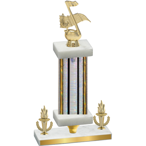 Premium Single Silver Glacier Victory Music Trophy