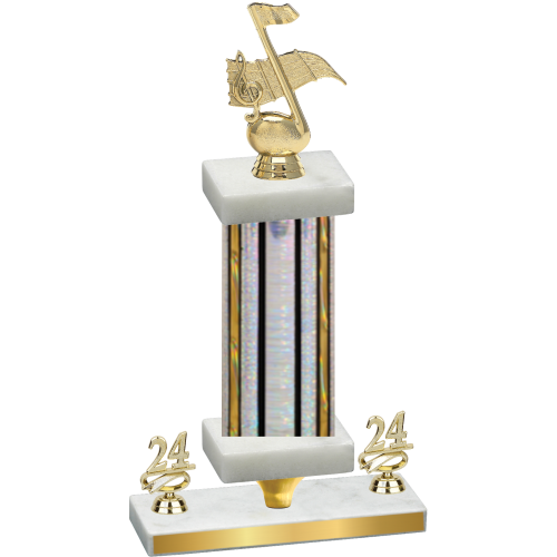 Premium Single Silver Glacier Year Music Trophy