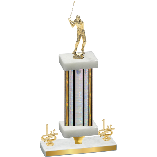 Premium Single Silver Glacier First Place Golf Trophy